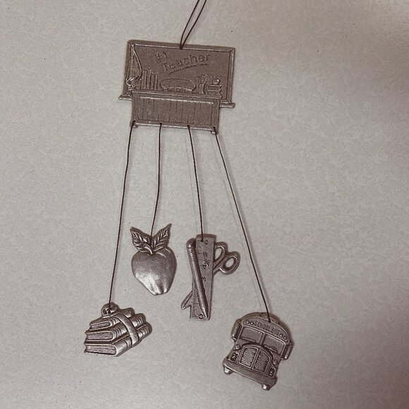 #1 Teacher School Wind Chimes Metal - Picture 1 of 9